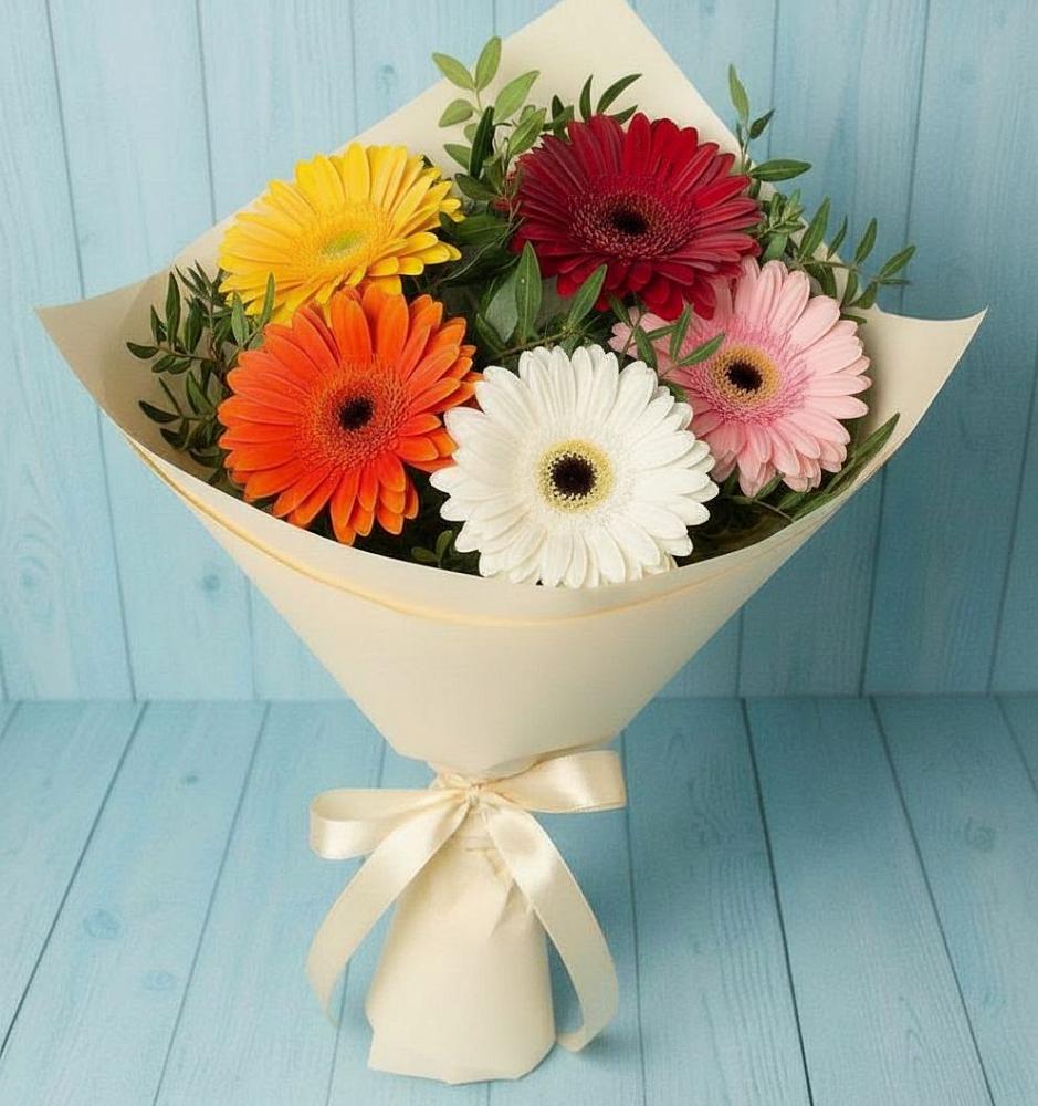Букет цветов из: Герберы в Красноармейске Московской области
