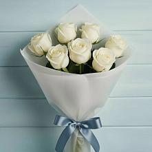 Букет 7 Белых роз Эдлесс Лав в Красноармейске Московской области