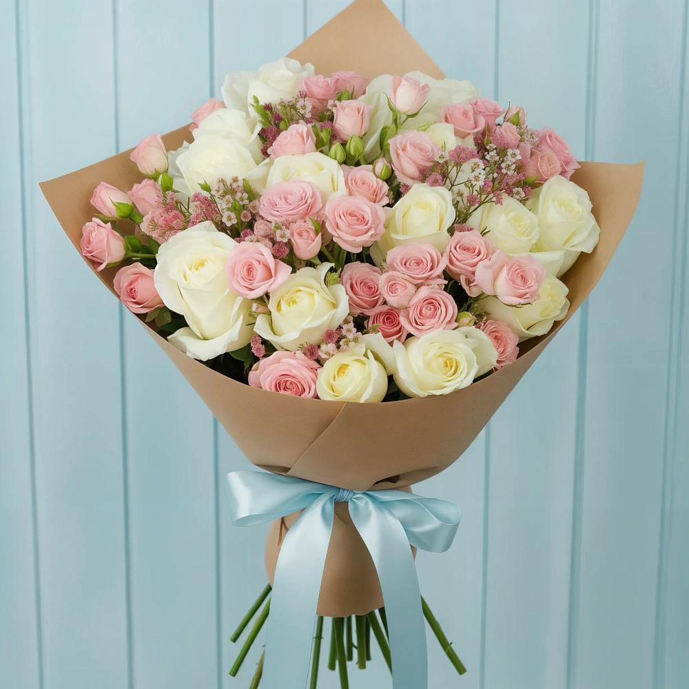 Букет цветов из: Розы в Красноармейске Московской области