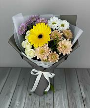 Букет цветов из:  Розы, Герберы и Хризантемы в Красноармейске Московской области
