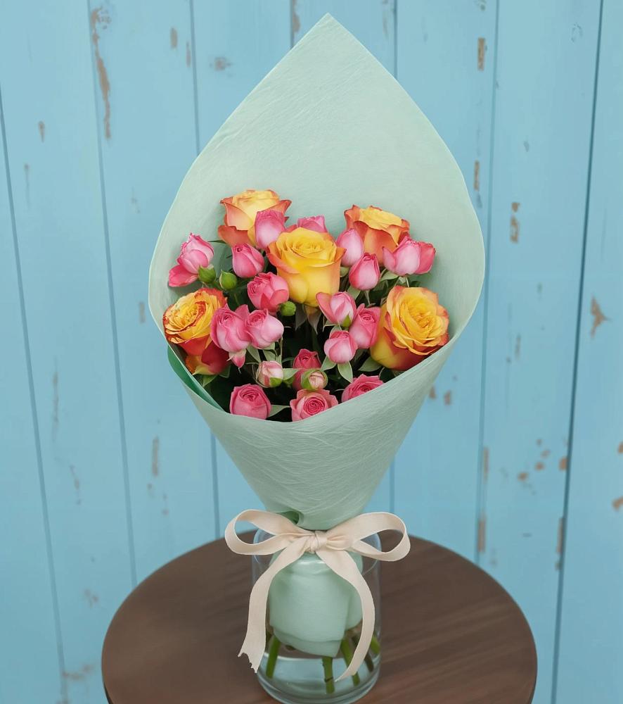 Букет цветов из: Розы в Красноармейске Московской области