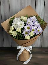 Букет цветов из:  Хризантемы и Розы в Красноармейске Московской области