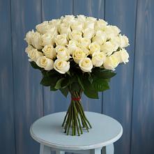 Букет 51 Белая роза Эдлесс Лав в Красноармейске Московской области