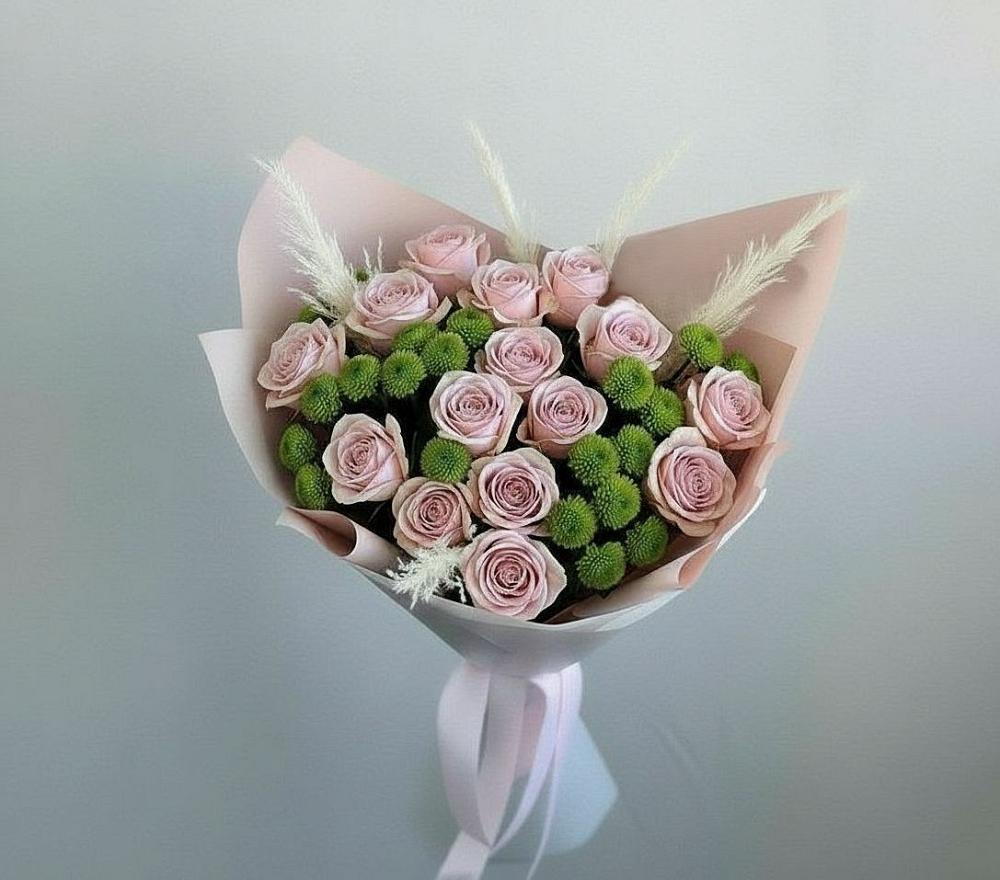 Букет цветов из: Розы и Хризантемы в Красноармейске Московской области