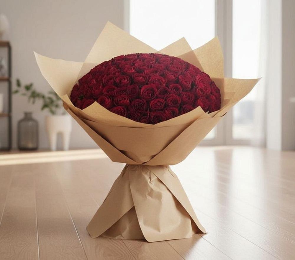 Букет 101 Красная роза в Красноармейске Московской области