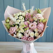 Букет цветов из:  Альстромерии и Розы #REPLACE_PRED# Красноармейске Московской области